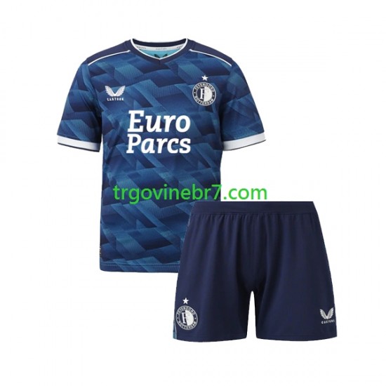 Dres Feyenoord Rotterdam Gostujući 2023-2024 Kratkih Rukava - Dječji