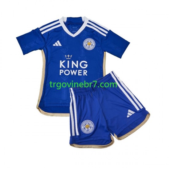Dres Leicester City Domaći 2023-2024 Kratkih Rukava - Dječji
