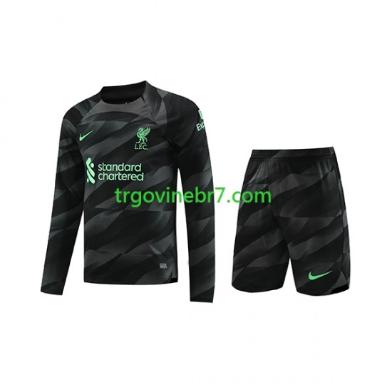 Golmanski Dres - Dres Liverpool Gostujući 2023-2024 Dugim Rukavima - Dječji