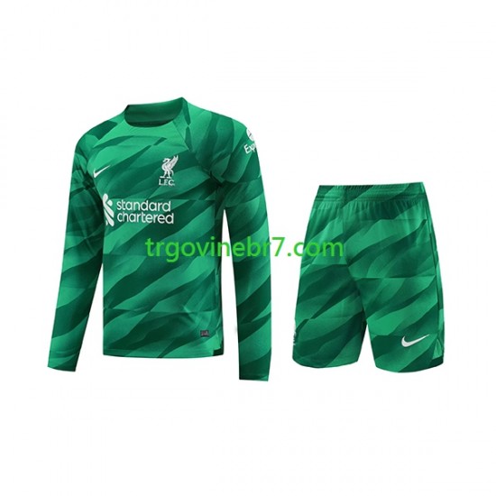 Golmanski Dres - Dres Liverpool Domaći 2023-2024 Dugim Rukavima - Dječji