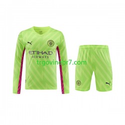 Golmanski Dres - Dres Manchester City Treći 2023-2024 Dugim Rukavima - Dječji