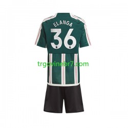 Dres Manchester United Anthony Elanga 36 Gostujući 2023-2024 Kratkih Rukava - Dječji Dres Manchester United Anthony Elanga 36 Gostujući 2023-2024 Kratkih Rukava - Dječji