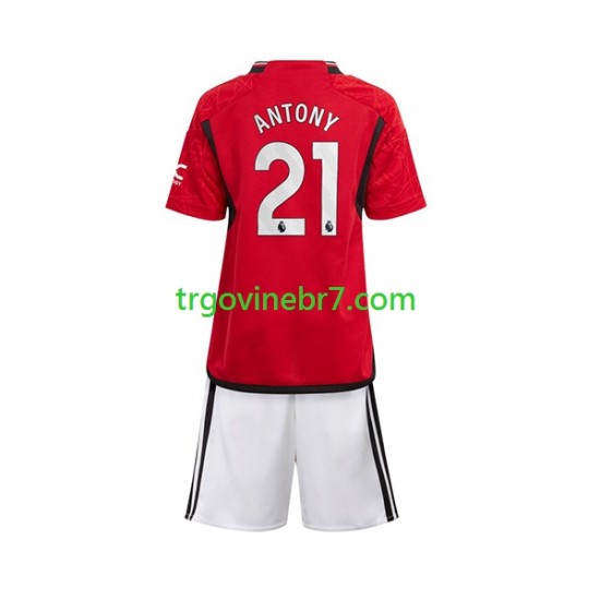 Dres Manchester United Antony Matheus 21 Domaći 2023-2024 Kratkih Rukava - Dječji