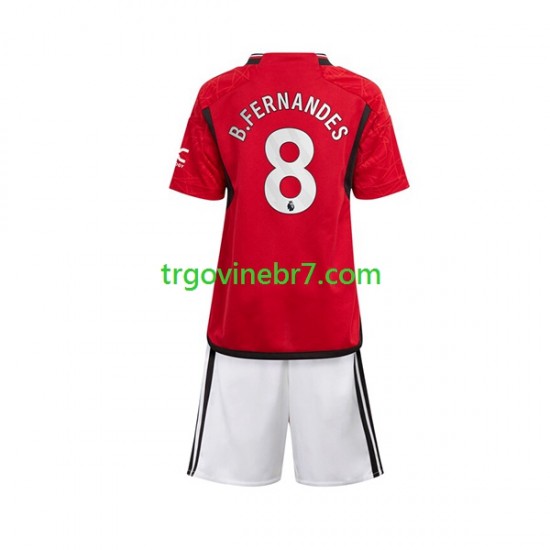 Dres Manchester United B.Fernandes 8 Domaći 2023-2024 Kratkih Rukava - Dječji