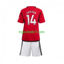 Dres Manchester United Eriksen 14 Domaći 2023-2024 Kratkih Rukava - Dječji Dres Manchester United Eriksen 14 Domaći 2023-2024 Kratkih Rukava - Dječji
