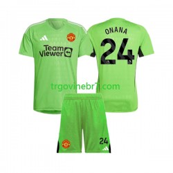 Golmanski Dres - Dres Manchester United Andre Onana 24 Domaći 2023-2024 Kratkih Rukava - Dječji