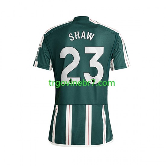 Dres Manchester United Luke Shaw 23 Gostujući 2023-2024 Kratkih Rukava - Muški