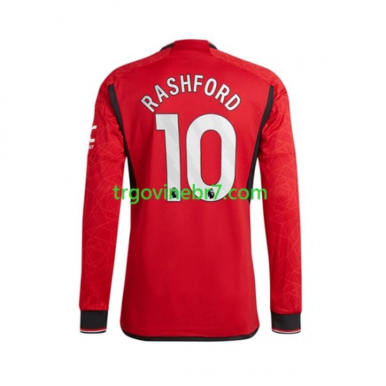 Dres Manchester United Marcus Rashford 10 Domaći 2023-2024 Dugim Rukavima - Muški