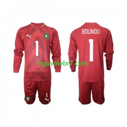 Golmanski Dres - Dres Maroko Yassine Bounou 1 Domaći 2022 Dugim Rukavima - Dječji Golmanski Dres - Dres Maroko Yassine Bounou 1 Domaći 2022 Dugim Rukavima - Dječji