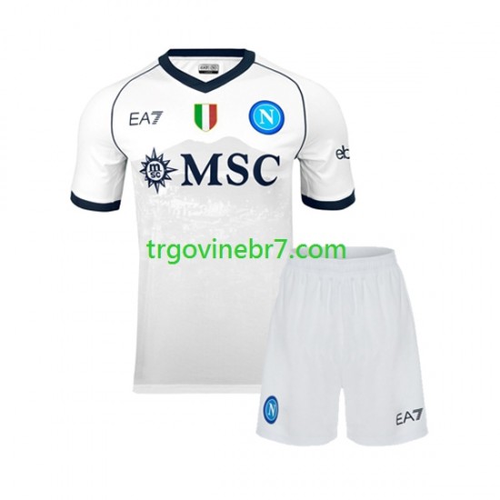 Dres Napoli Gostujući 2023-2024 Kratkih Rukava - Dječji