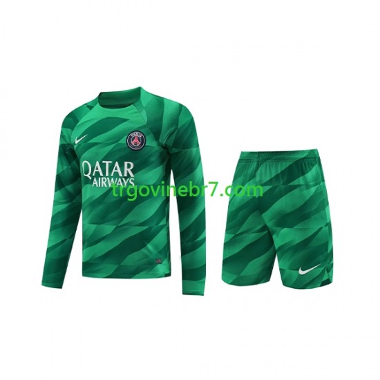 Golmanski Dres - Dres Paris Saint-Germain Domaći 2023-2024 Dugim Rukavima - Dječji