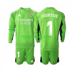 Golmanski Dres - Dres Real Madrid Thibaut Courtois 1 Domaći 2023-2024 Dugim Rukavima - Dječji