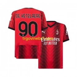 Dres AC Milan Charles De Ketelaere 90 Domaći 2023-2024 Kratkih Rukava - Muški