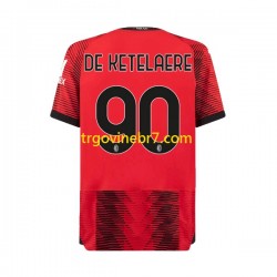 Dres AC Milan Charles De Ketelaere 90 Domaći 2023-2024 Kratkih Rukava - Muški