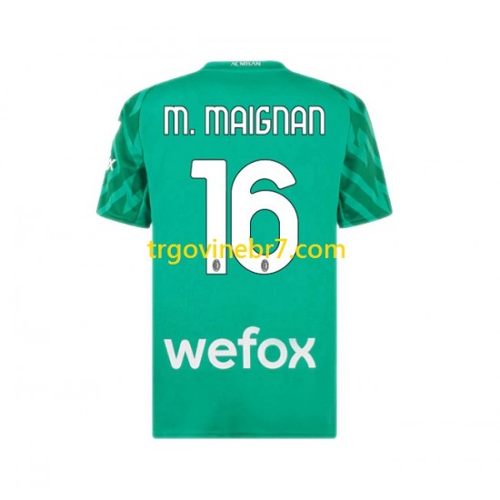 Golmanski Dres - Dres AC Milan Mike Maignan 16 Domaći 2023-2024 Kratkih Rukava - Muški