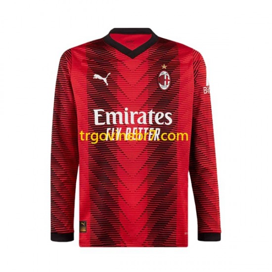 Dres AC Milan Domaći 2023-2024 Dugim Rukavima - Muški