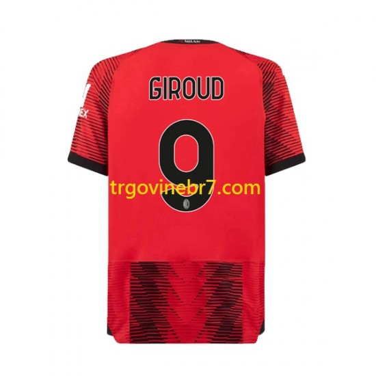 Dres AC Milan Olivier Giroud 9 Domaći 2023-2024 Kratkih Rukava - Muški