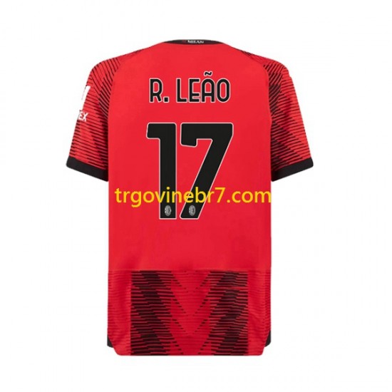 Dres AC Milan Rafael Leao 17 Domaći 2023-2024 Kratkih Rukava - Muški