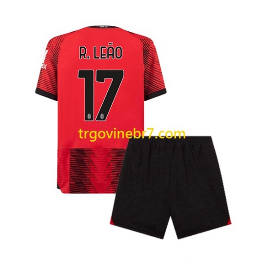 Dres AC Milan Rafael Leao 17 Domaći 2023-2024 Kratkih Rukava - Dječji