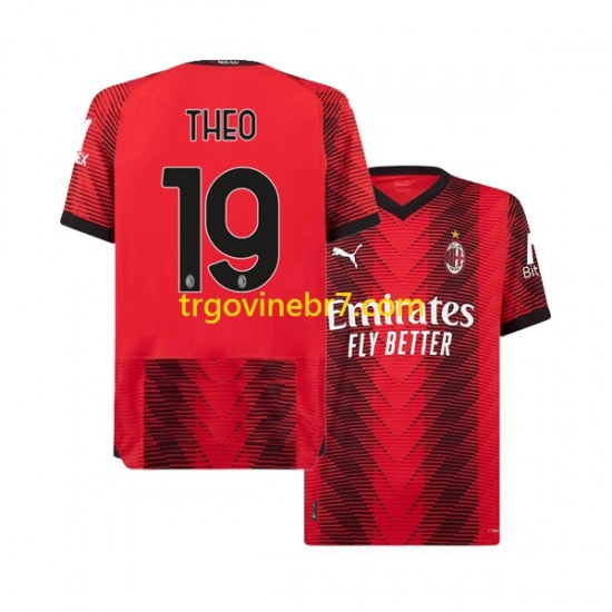 Dres AC Milan Theo Hernandez 19 Domaći 2023-2024 Kratkih Rukava - Muški