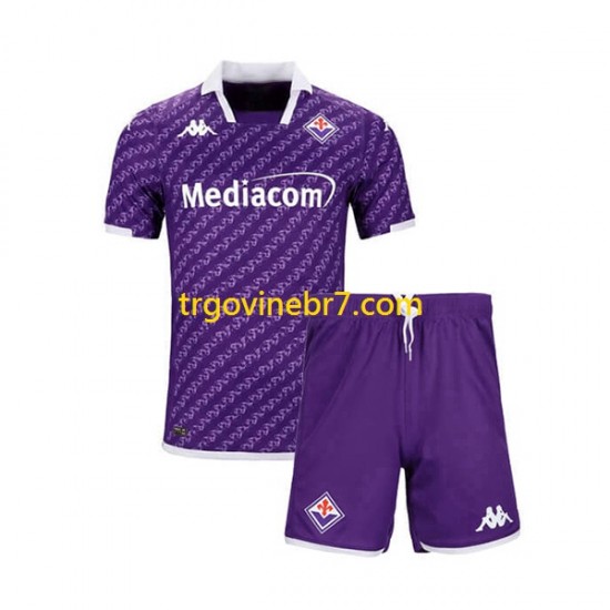 Dres ACF Fiorentina Domaći 2023-2024 Kratkih Rukava - Dječji
