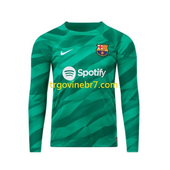 Golmanski Dres - Dres FC Barcelona Domaći 2023-2024 Dugim Rukavima - Muški