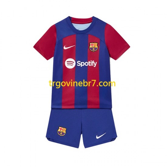 Dres FC Barcelona Domaći 2023-2024 Kratkih Rukava - Dječji