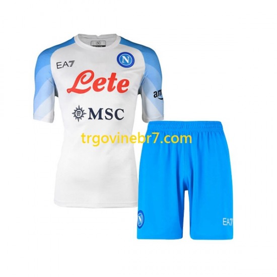 Dres Napoli Gostujući 2022-2023 Kratkih Rukava - Dječji