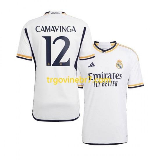 Dres Real Madrid Camavinga 12 Domaći 2023-2024 Kratkih Rukava - Muški
