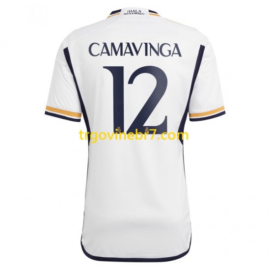 Dres Real Madrid Camavinga 12 Domaći 2023-2024 Kratkih Rukava - Muški