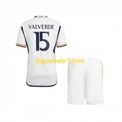 Dres Real Madrid Federico Valverde 15 Domaći 2023-2024 Kratkih Rukava - Dječji