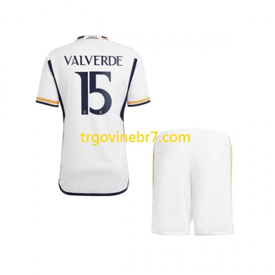 Dres Real Madrid Federico Valverde 15 Domaći 2023-2024 Kratkih Rukava - Dječji