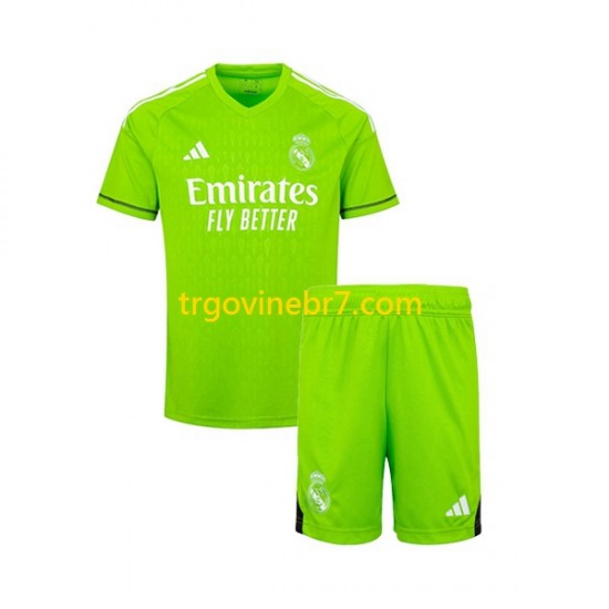 Golmanski Dres - Dres Real Madrid Domaći 2023-2024 Kratkih Rukava - Dječji