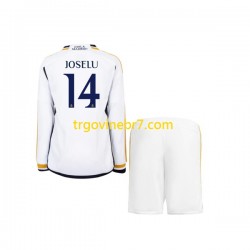 Dres Real Madrid JOSELU 14 Domaći 2023-2024 Dugim Rukavima - Dječji