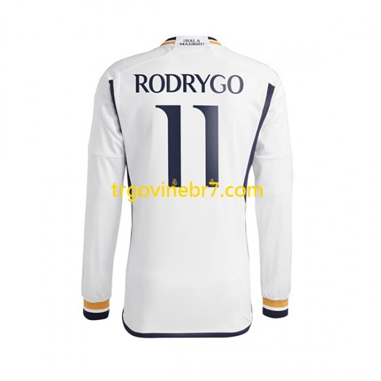 Dres Real Madrid Rodrygo Goes 11 Domaći 2023-2024 Dugim Rukavima - Muški