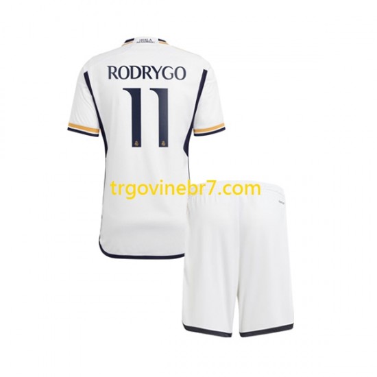 Dres Real Madrid Rodrygo Goes 11 Domaći 2023-2024 Kratkih Rukava - Dječji
