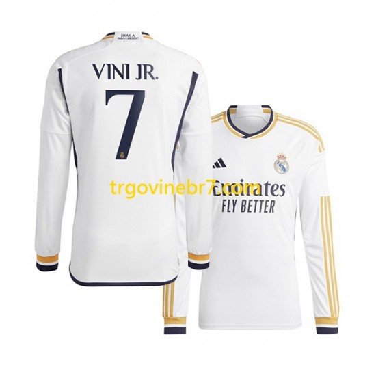 Dres Real Madrid Vinicius Junior 7 Domaći 2023-2024 Dugim Rukavima - Muški
