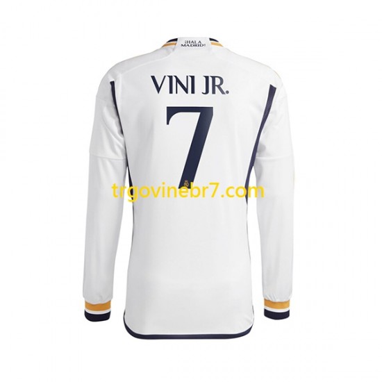 Dres Real Madrid Vinicius Junior 7 Domaći 2023-2024 Dugim Rukavima - Muški