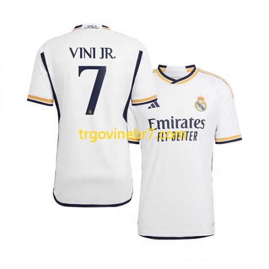 Dres Real Madrid Vinicius Junior 7 Domaći 2023-2024 Kratkih Rukava - Muški