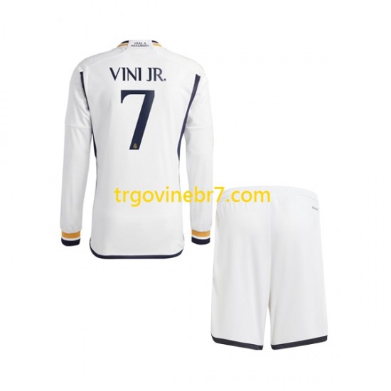 Dres Real Madrid Vinicius Junior 7 Domaći 2023-2024 Dugim Rukavima - Dječji