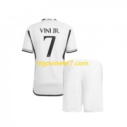 Dres Real Madrid Vinicius Junior 7 Domaći 2023-2024 Kratkih Rukava - Dječji