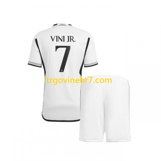 Dres Real Madrid Vinicius Junior 7 Domaći 2023-2024 Kratkih Rukava - Dječji