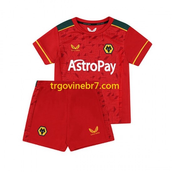 Dres Wolverhampton Wanderers Gostujući 2023-2024 Kratkih Rukava - Dječji