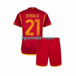Dres Roma Paulo Dybala 21 Domaći 2023-2024 Kratkih Rukava - Dječji