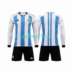 Dres Argentina 3 Stars Domaći World Cup 2022 Dugim Rukavima - Dječji Dres Argentina 3 Stars Domaći World Cup 2022 Dugim Rukavima - Dječji
