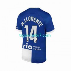 Dres Atlético Madrid 2 Marcos Llorente 14 Gostujući 2023-2024 Kratkih Rukava - Muški