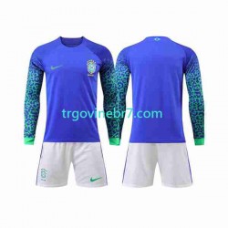 Dres Brazil Gostujući World Cup 2022 Dugim Rukavima - Dječji Dres Brazil Gostujući World Cup 2022 Dugim Rukavima - Dječji