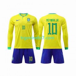 Dres Brazil Neymar Jr 10 Domaći World Cup 2022 Dugim Rukavima - Dječji Dres Brazil Neymar Jr 10 Domaći World Cup 2022 Dugim Rukavima - Dječji