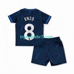 Dres Chelsea Enzo Fernandez 8 Gostujući 2023-2024 Kratkih Rukava - Dječji Dres Chelsea Enzo Fernandez 8 Gostujući 2023-2024 Kratkih Rukava - Dječji