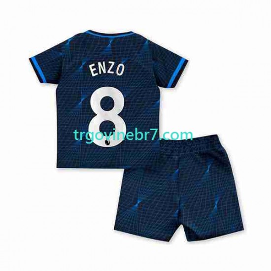 Dres Chelsea Enzo Fernandez 8 Gostujući 2023-2024 Kratkih Rukava - Dječji